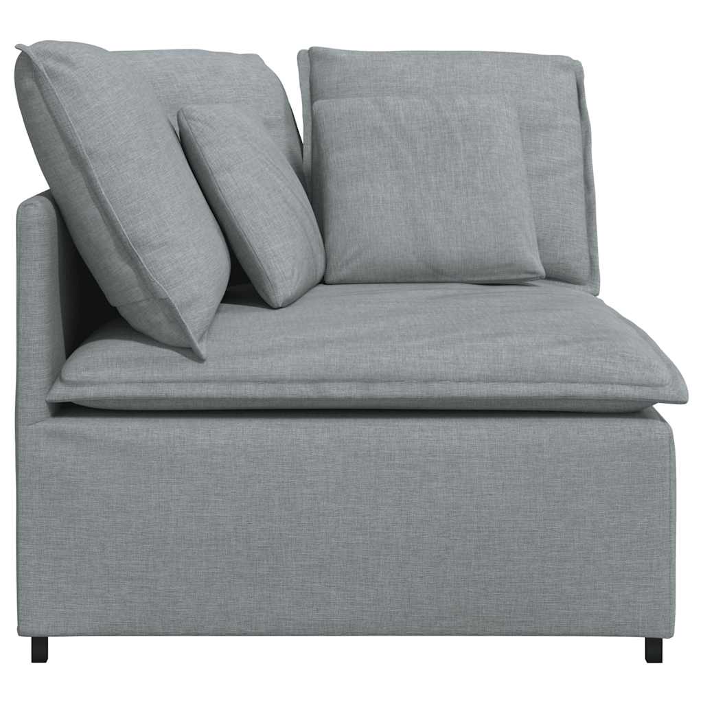 Modulares Sofa Eckmodul mit Kissen Hellgrau 100 cm