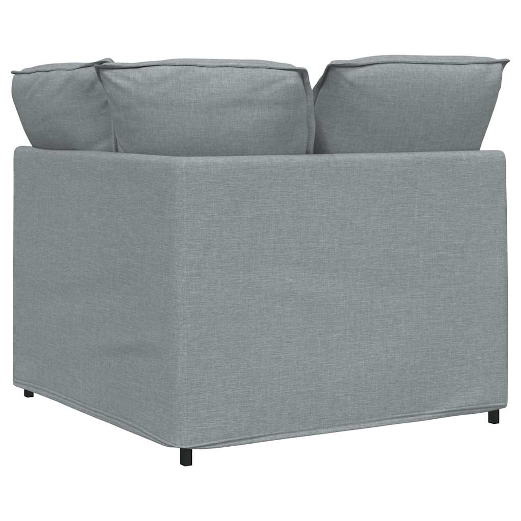Modulares Sofa Eckmodul mit Kissen Hellgrau 100 cm