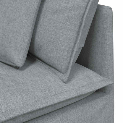 Modulares Sofa Eckmodul mit Kissen Hellgrau 100 cm