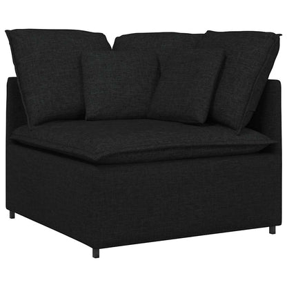 Modulares Sofa Eckmodul mit Kissen Schwarz 100 cm