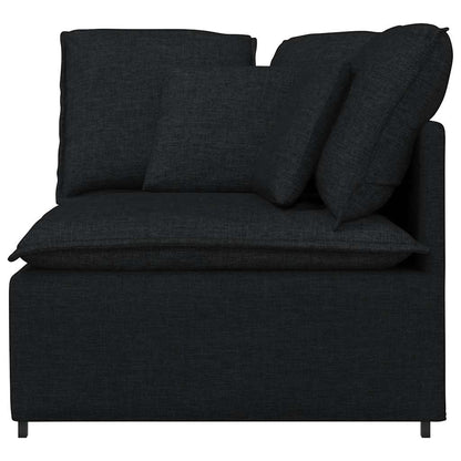 Modulares Sofa Eckmodul mit Kissen Schwarz 100 cm