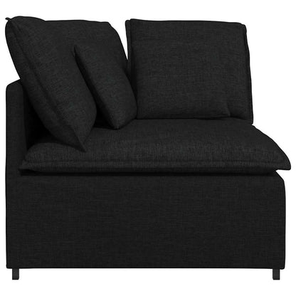 Modulares Sofa Eckmodul mit Kissen Schwarz 100 cm