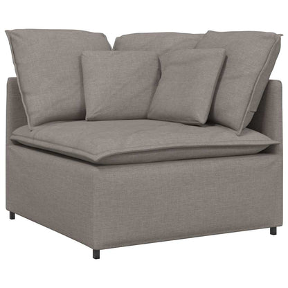 Modulares Sofa Eckmodul mit Kissen Taupe 100 cm