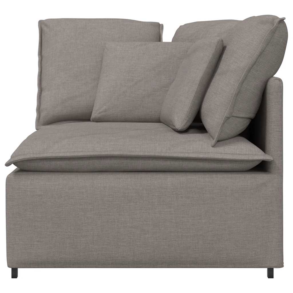 Modulares Sofa Eckmodul mit Kissen Taupe 100 cm