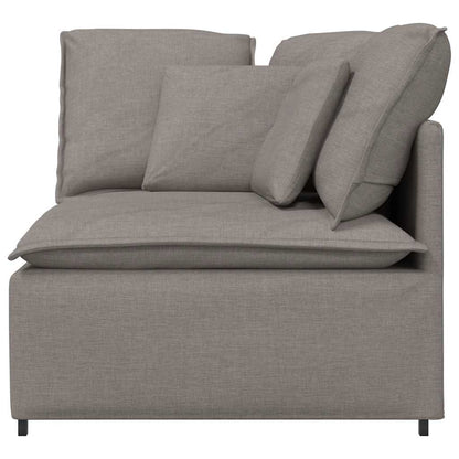 Modulares Sofa Eckmodul mit Kissen Taupe 100 cm