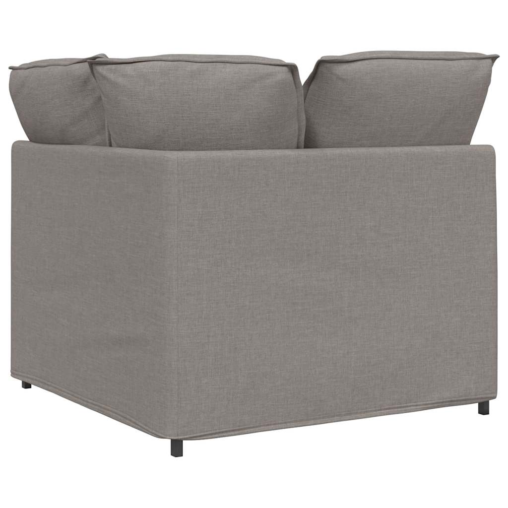 Modulares Sofa Eckmodul mit Kissen Taupe 100 cm