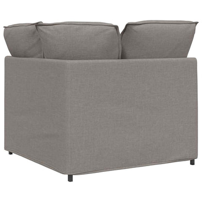Modulares Sofa Eckmodul mit Kissen Taupe 100 cm