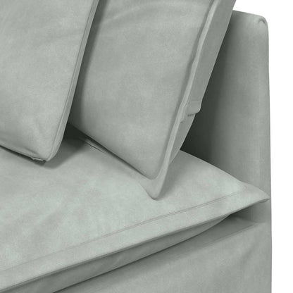 Modulares Sofa Eckmodul mit Kissen Hellgrau 100 cm