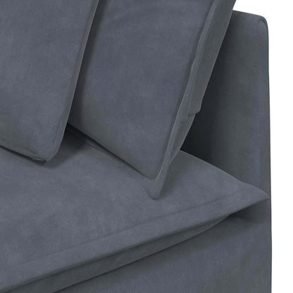 Modulares Sofa Eckmodul mit Kissen Dunkelgrau 100 cm