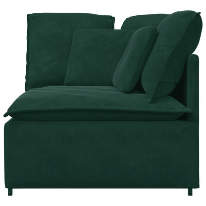 Modulares Sofa Eckmodul mit Kissen Dunkelgrün 100 cm
