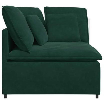 Modulares Sofa Eckmodul mit Kissen Dunkelgrün 100 cm