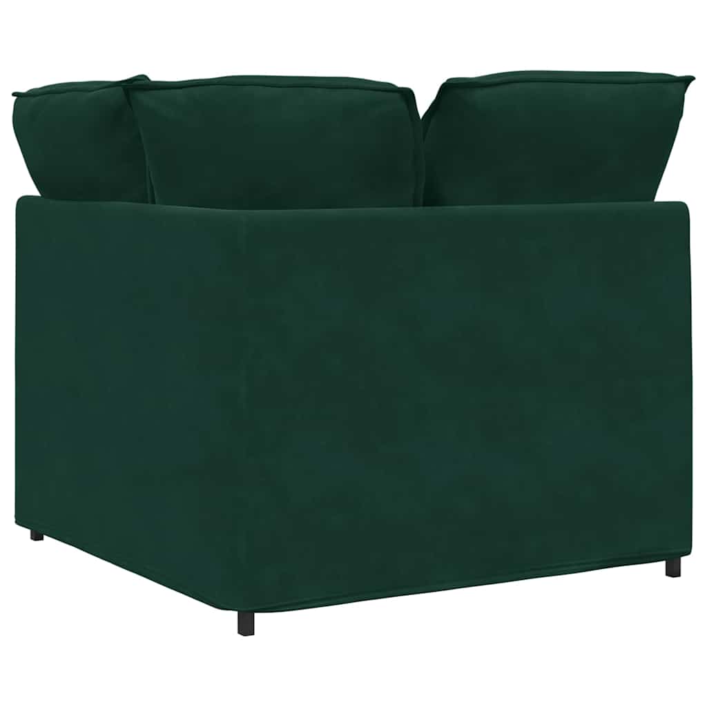 Modulares Sofa Eckmodul mit Kissen Dunkelgrün 100 cm