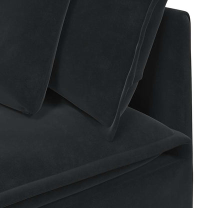 Modulares Sofa Eckmodul mit Kissen Schwarz 100 cm