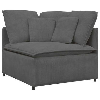 Modulares Sofa Eckmodul mit Kissen Dunkelgrau 100 cm