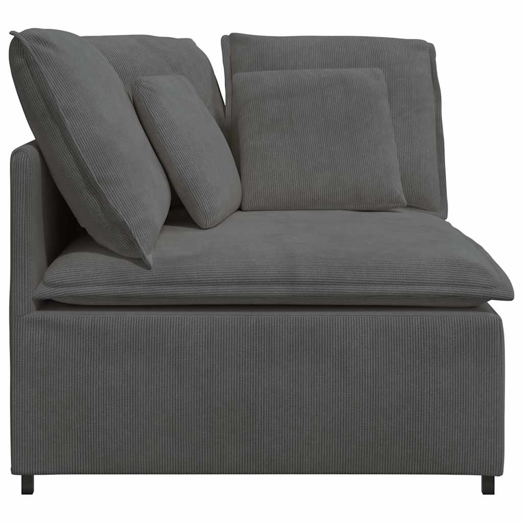 Modulares Sofa Eckmodul mit Kissen Dunkelgrau 100 cm