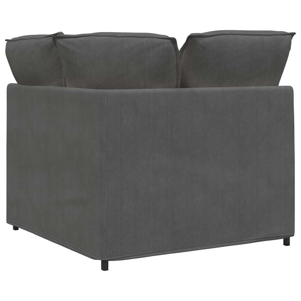 Modulares Sofa Eckmodul mit Kissen Dunkelgrau 100 cm