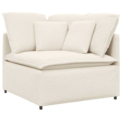 Modulares Sofa Eckmodul mit Kissen Creme 100 cm