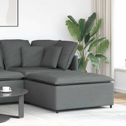 Modulares Sofa-Fußhocker-Modul Dunkelgrau 100 x 100 x 48 cm
