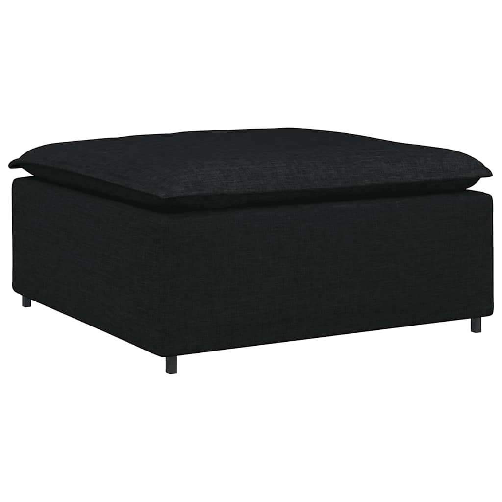 Modulares Sofa-Fußhocker-Modul Schwarz 100 x 100 x 48 cm