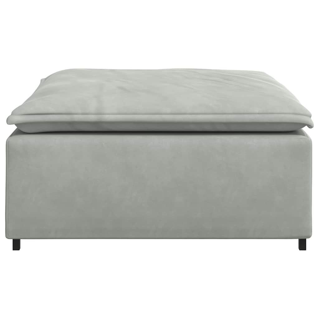 Modulares Sofa Fußhocker-Modul Hellgrau 100x100x48 cm