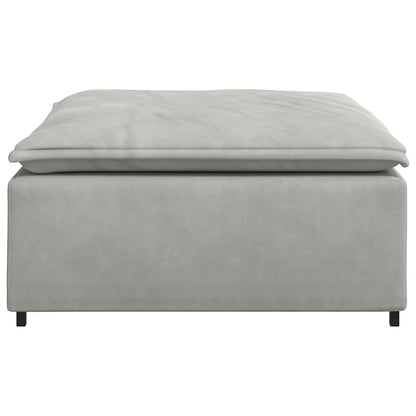 Modulares Sofa Fußhocker-Modul Hellgrau 100x100x48 cm