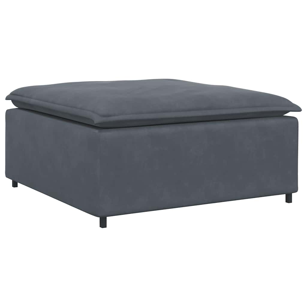 Modulares Sofa Fußhocker-Modul Dunkelgrau 100x100x48 cm