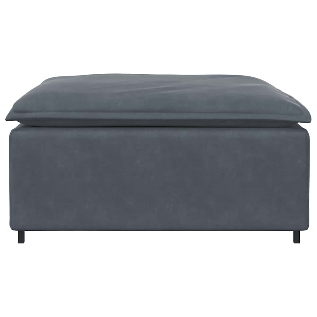 Modulares Sofa Fußhocker-Modul Dunkelgrau 100x100x48 cm
