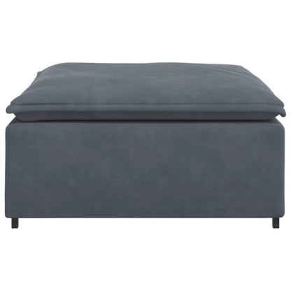 Modulares Sofa Fußhocker-Modul Dunkelgrau 100x100x48 cm
