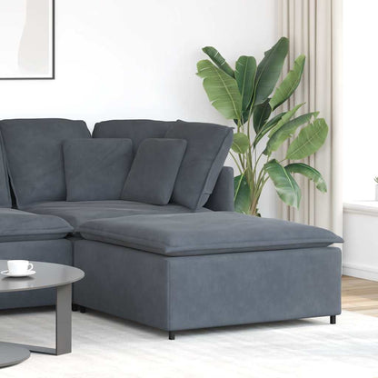 Modulares Sofa Fußhocker-Modul Dunkelgrau 100x100x48 cm