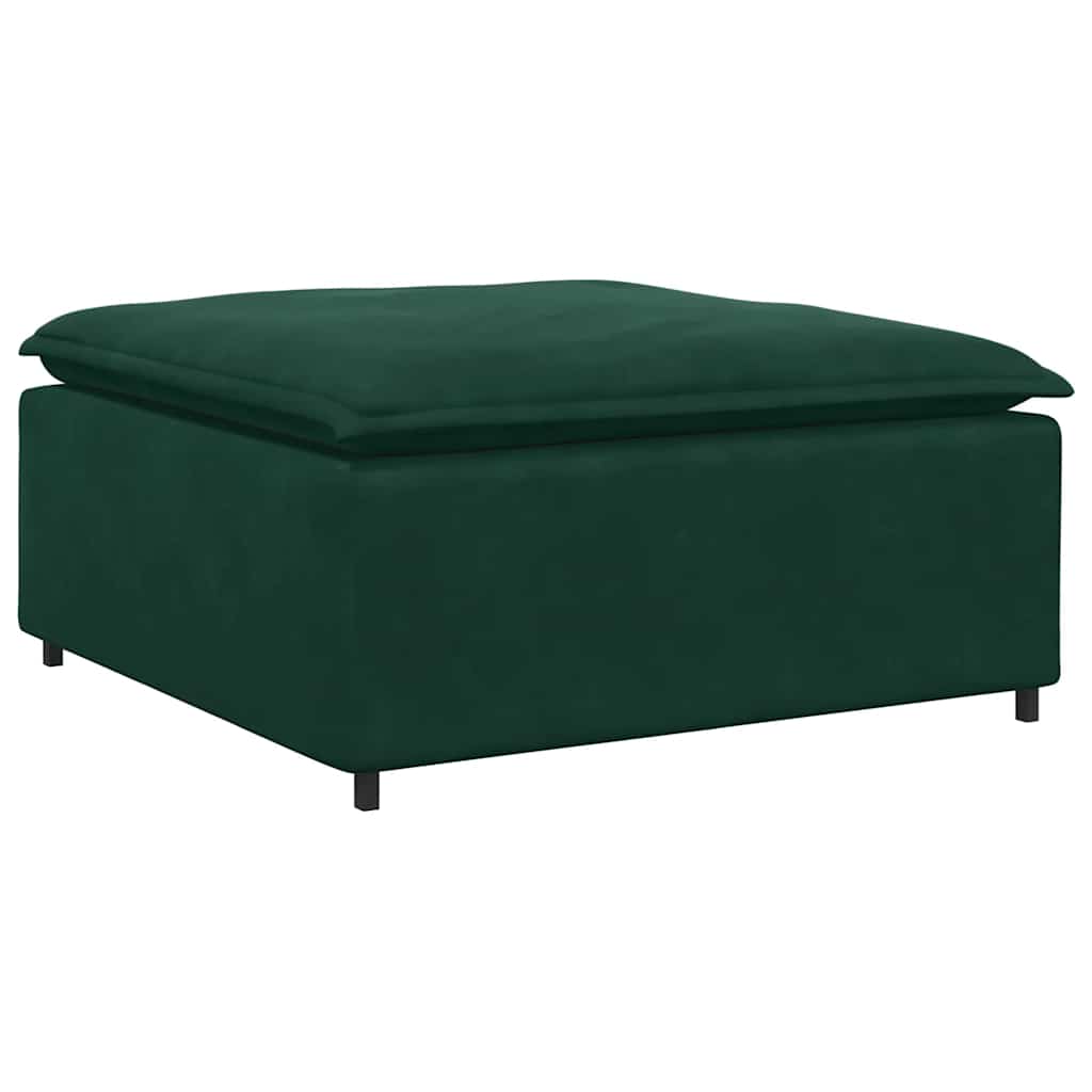 Modulares Sofa Fußhocker-Modul Dunkelgrün 100x100x48 cm