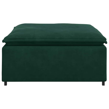 Modulares Sofa Fußhocker-Modul Dunkelgrün 100x100x48 cm