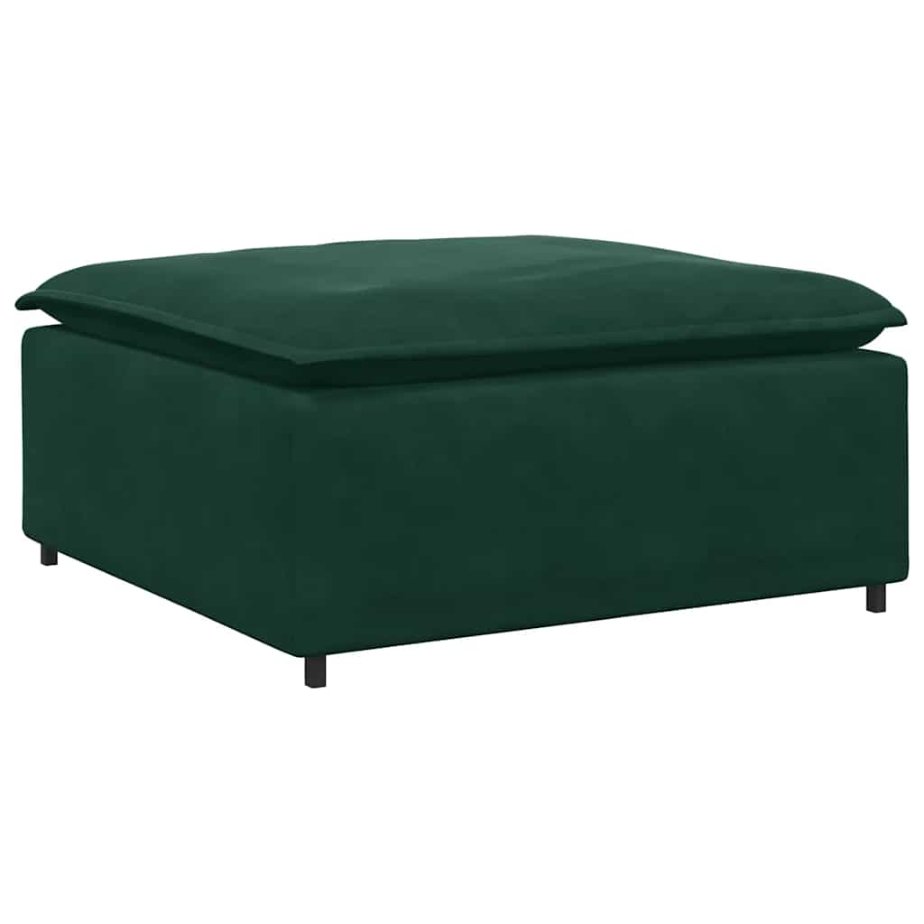 Modulares Sofa Fußhocker-Modul Dunkelgrün 100x100x48 cm