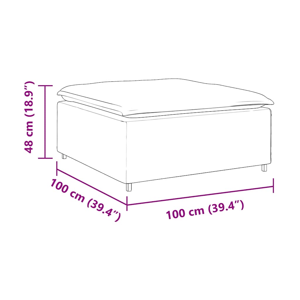 Modulares Sofa Fußhocker-Modul Dunkelgrün 100x100x48 cm