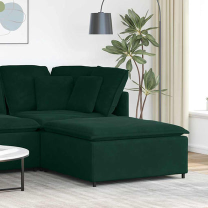 Modulares Sofa Fußhocker-Modul Dunkelgrün 100x100x48 cm