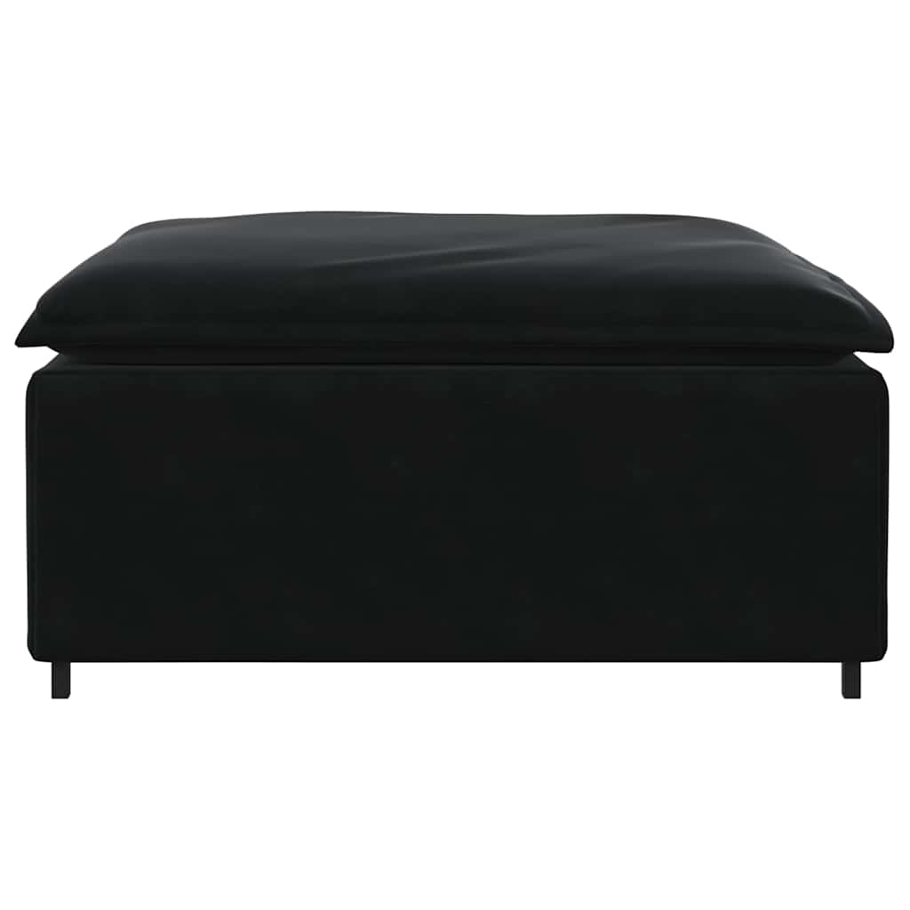Modulares Sofa Fußhocker-Modul Schwarz 100x100x48 cm