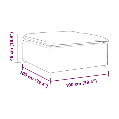 Modulares Sofa Fußhocker-Modul Schwarz 100x100x48 cm