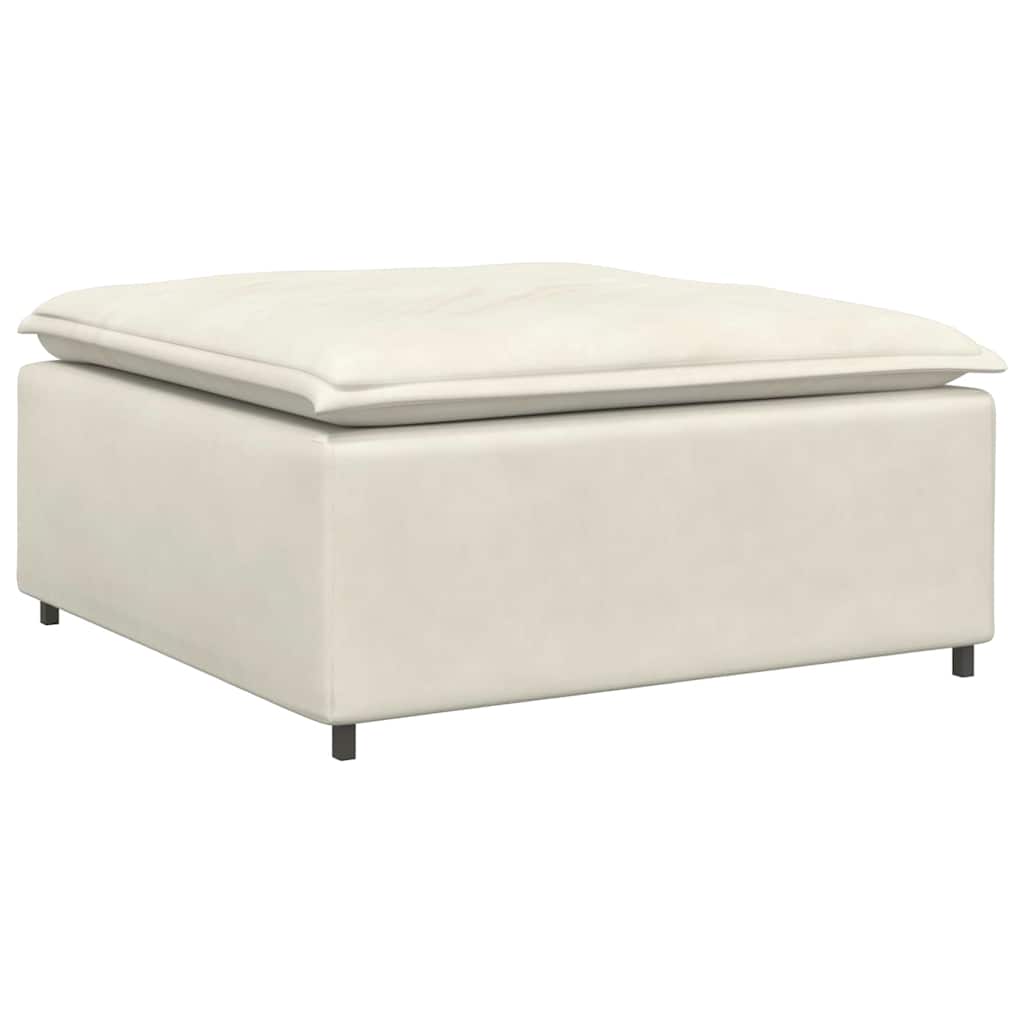 Modulares Sofa Fußhocker-Modul Creme 100x100x48 cm