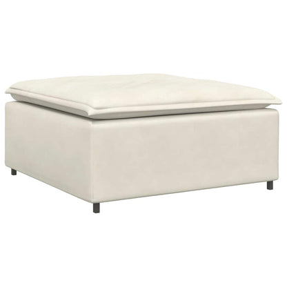 Modulares Sofa Fußhocker-Modul Creme 100x100x48 cm