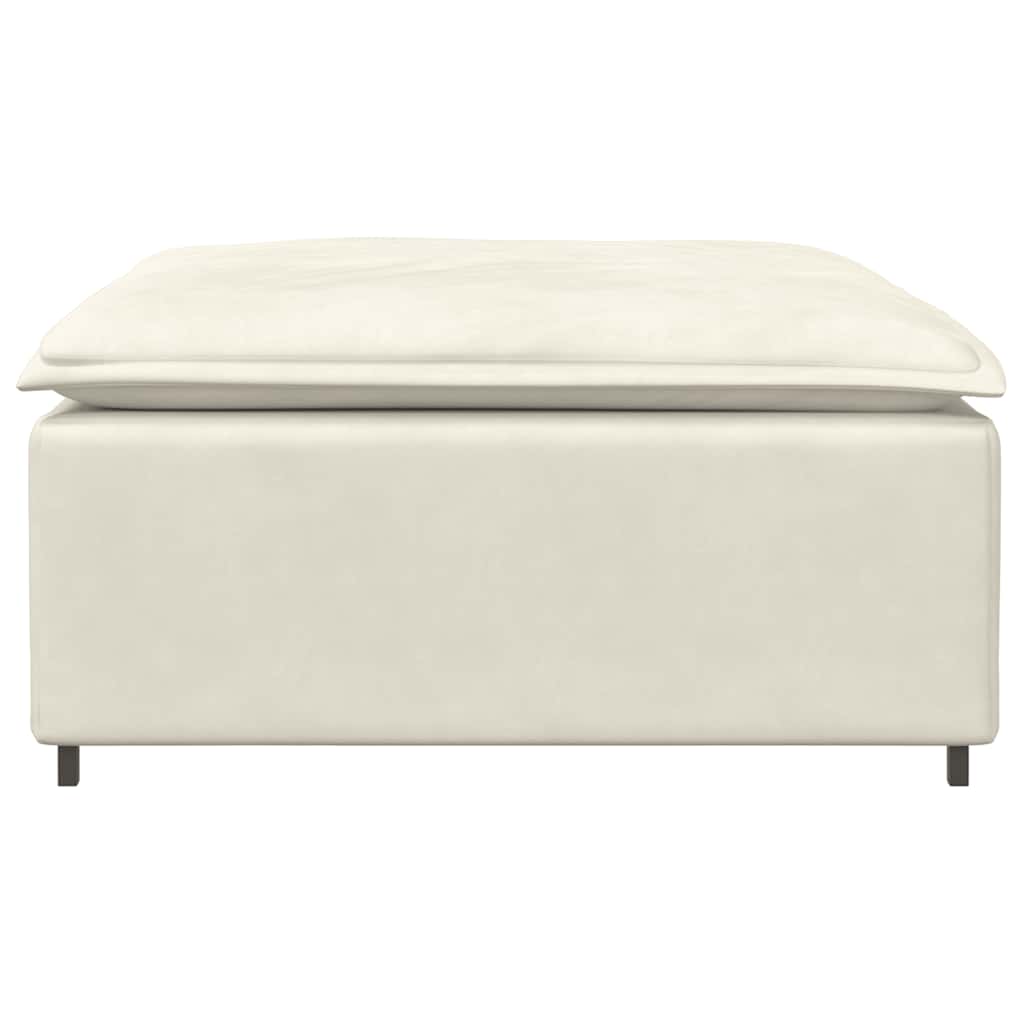 Modulares Sofa Fußhocker-Modul Creme 100x100x48 cm