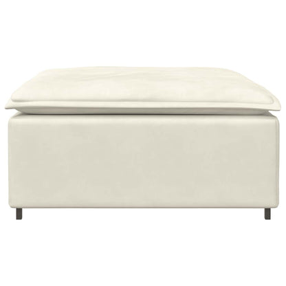 Modulares Sofa Fußhocker-Modul Creme 100x100x48 cm