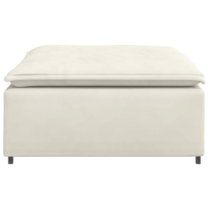 Modulares Sofa Fußhocker-Modul Creme 100x100x48 cm