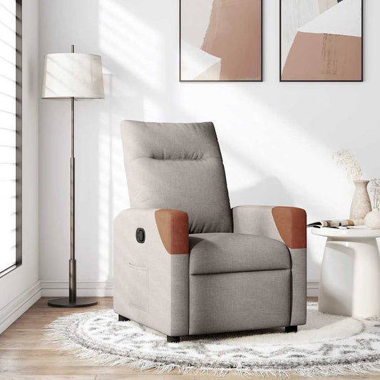 Relaxsessel Taupe Stoff