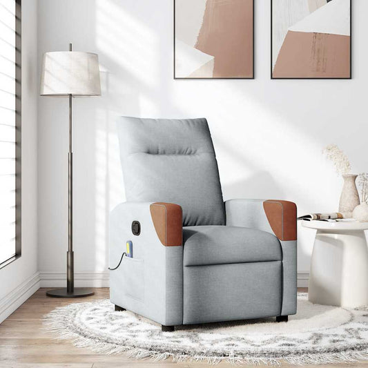 Fauteuil de massage tissu gris clair