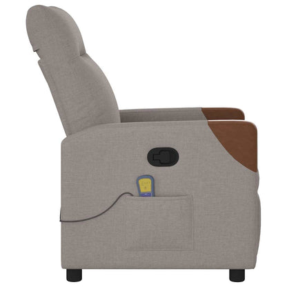 Massagesessel Taupe Stoff