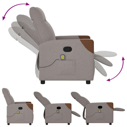 Massagesessel Taupe Stoff
