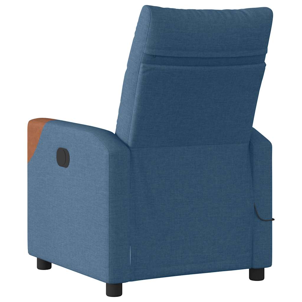 Massagesessel Blau Stoff