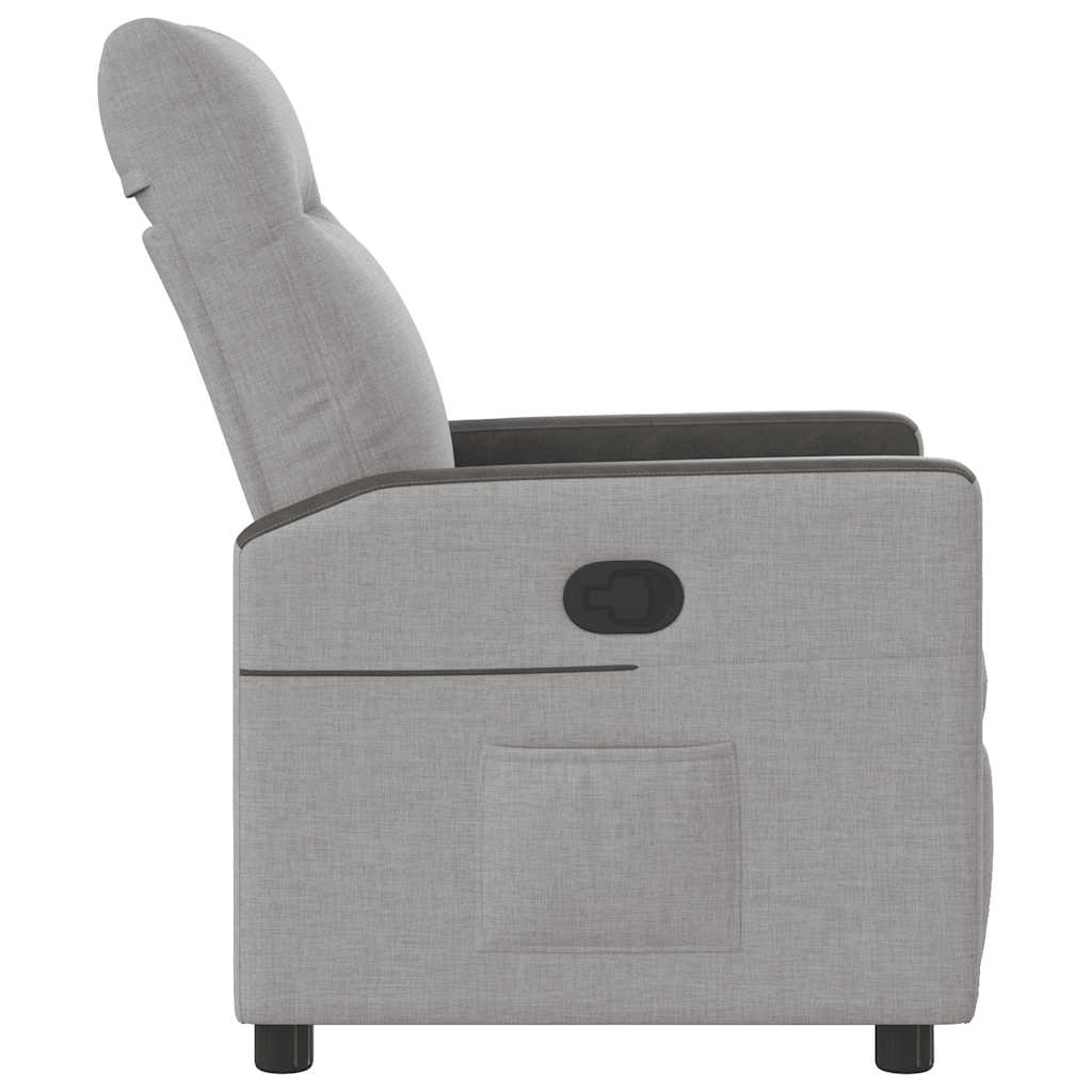 Fauteuil relax tissu gris nuage