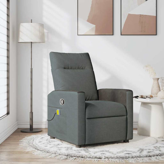 Fauteuil de massage tissu gris foncé