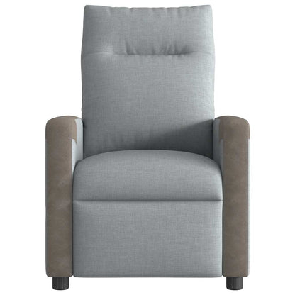 Massagesessel Hellgrau Stoff