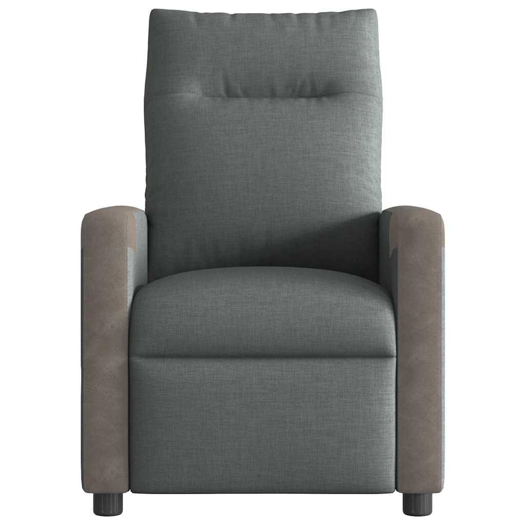 Massagesessel Dunkelgrau Stoff